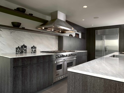 White Carrara Marble Kitchen Countertops Dark Cabinets Marble Countertops Design Ideas Modern Kitchen Tile Backsplash White Cabinets